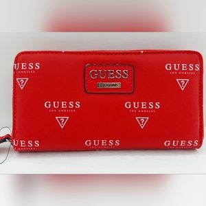 NWOT GUESS Los Angeles Women’s Wallet Red w/White